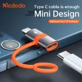 Адаптер (OT-0510) със силиконова каишка - Mcdodo - Type-C към Lightning, 36W - Сиво