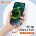 Адаптер (OT-0510) със силиконова каишка - Mcdodo - Type-C към Lightning, 36W - Сиво