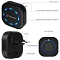 Techsuit - Премиум безжичен звънец за врата Buzzzly (SU1) - Водоустойчив, 38 уникални мелодии, 4 нива на сила на звука, 5 режима музика/светкавица - Черен