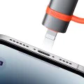 Адаптер (OT-2600) със силиконова каишка - Mcdodo - USB към Lightning, 480Mbps - Сиво