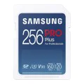 Карта памет Samsung PRO Plus + Четец – SDXC 256GB, UHS-I, U3, V30, A2, 160MB/s – Син / Бял