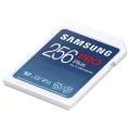 Карта памет Samsung PRO Plus + Четец – SDXC 256GB, UHS-I, U3, V30, A2, 160MB/s – Син / Бял
