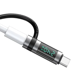 Адаптер Pigeon Series (OT-2620) със силиконова каишка - Mcdodo - USB-C към USB-C, 240W - Черно