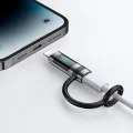 Адаптер Pigeon Series (OT-2610) със силиконова каишка - Mcdodo - USB-C към Lightning, 36W, LED дисплей - Черно