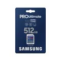 Карта памет Samsung PRO Ultimate – SDXC 512GB, UHS-I, U3, V30, A2, 200MB/s – Син