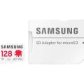 Карта памет Samsung PRO Plus SONIC – microSDXC 128GB + Адаптер, UHS-I, U3, V30, A2, 180MB/s – Червен / Бял