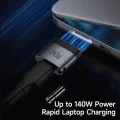 OTG адаптер (OT-6850) за MacBook Air/Pro - Mcdodo - Type-C към MagSafe 3, 140W, алуминиев, LED индикатор - Черно