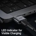 OTG адаптер (OT-6850) за MacBook Air/Pro - Mcdodo - Type-C към MagSafe 3, 140W, алуминиев, LED индикатор - Черно