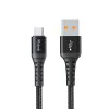 Кабел за данни – Mcdodo (CA-2281) – USB → Micro-USB, найлон оплетка, алуминий, QC4.0/3.0, 1m – Черен