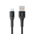 Кабел за данни – Mcdodo (CA-2281) – USB → Micro-USB, найлон оплетка, алуминий, QC4.0/3.0, 1m – Черен