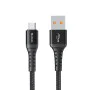 Кабел за данни – Mcdodo (CA-2281) – USB → Micro-USB, найлон оплетка, алуминий, QC4.0/3.0, 1m – Черен