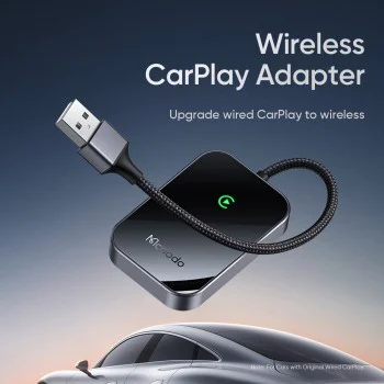 Безжичен CarPlay адаптер (CA-7210) - Mcdodo - USB, Bluetooth 5.0, поддържа Siri и OTA ъпдейти - Черно