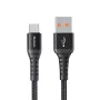 Кабел за данни – Mcdodo (CA-2271) – USB → Type-C, найлон оплетка, алуминий, QC4.0/3.0, 1m – Черен