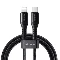 Кабел за данни – Mcdodo (CA-5631) – Type-C → Lightning, найлон оплетка, алуминий, PD36W, 1m – Черен