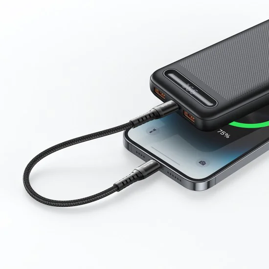 Кабел за данни – Mcdodo (CA-5631) – Type-C → Lightning, найлон оплетка, алуминий, PD36W, 1m – Черен