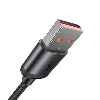 Кабел за данни – Mcdodo (CA-3990) – USB → Micro-USB, найлон оплетка, алуминий, QC4.0, 1m – Черен