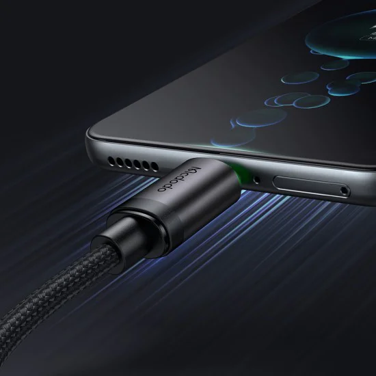 Кабел за данни – Mcdodo (CA-3990) – USB → Micro-USB, найлон оплетка, алуминий, QC4.0, 1m – Черен