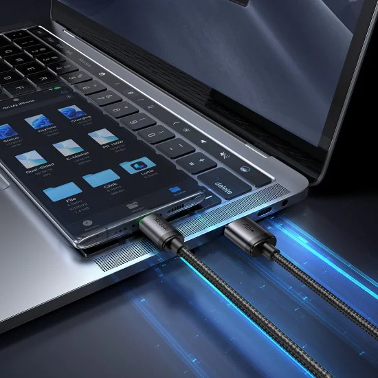 Кабел за данни – Mcdodo (CA-3990) – USB → Micro-USB, найлон оплетка, алуминий, QC4.0, 1m – Черен