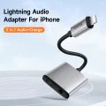 Аудио адаптер Wales Series (CA-5540) - Mcdodo - Lightning към Lightning + Jack 3.5мм, 12.5см - Сиво