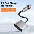 Аудио адаптер Wales Series (CA-5050) - Mcdodo - Type-C към Type-C + Jack 3.5мм, PD 60W - Сиво