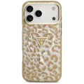 Калъф за iPhone 17 Pro Max - Guess - Леопардов блясък MagSafe (GUHMP17XHLEGTGLW) - Кафяв