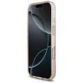 Калъф за iPhone 17 Pro - Guess - IML Flowers Allover Electroplated с перлена каишка MagSafe (GUHMP17LHCPOFPP) - Розов