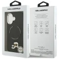 Калъф за iPhone 17 - Karl Lagerfeld - Leather K&C Pins MagSafe (KLHMP17SPSMRKCK) - Черен