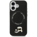 Калъф за iPhone 17 - Karl Lagerfeld - Leather K&C Pins MagSafe (KLHMP17SPSMRKCK) - Черен