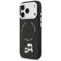 Калъф за iPhone 17 Pro - Karl Lagerfeld - Leather K&C Pins MagSafe (KLHMP17LPSMLRKCK) - Черен