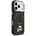 Калъф за iPhone 17 Pro - Karl Lagerfeld - Leather K&C Pins MagSafe (KLHMP17LPSMLRKCK) - Черен