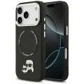 Калъф за iPhone 17 Pro - Karl Lagerfeld - Leather K&C Pins MagSafe (KLHMP17LPSMLRKCK) - Черен