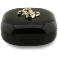 Guess - Безжични слушалки 4G с метално лого (GUTWSJ7HE4GK) - Bluetooth, True Wireless Stereo, USB-C, В ушите - Черни