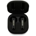 Guess - Безжични слушалки 4G с метално лого (GUTWSJ7HE4GK) - Bluetooth, True Wireless Stereo, USB-C, В ушите - Черни