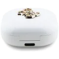 Guess - Безжични слушалки 4G с метално лого (GUTWSJ7HE4GH) - Bluetooth, True Wireless Stereo, USB-C, За в ушите - Бяла