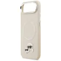 Калъф за iPhone 17 Air - Karl Lagerfeld - Leather K&C Pins MagSafe (KLHMP17MPSMLRKCE) - Бежов