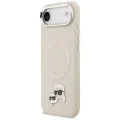 Калъф за iPhone 17 Air - Karl Lagerfeld - Leather K&C Pins MagSafe (KLHMP17MPSMLRKCE) - Бежов