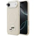 Калъф за iPhone 17 Air - Karl Lagerfeld - Leather K&C Pins MagSafe (KLHMP17MPSMLRKCE) - Бежов
