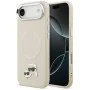 Калъф за iPhone 17 Air - Karl Lagerfeld - Leather K&C Pins MagSafe (KLHMP17MPSMLRKCE) - Бежов