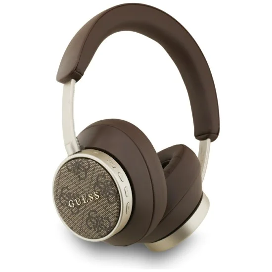 Guess - Безжични слушалки 4G Classic Logo (GUBHC15P4MRSCW) - Bluetooth, ANC, На ушите, Еко кожа - Кафяви