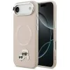 Калъф за iPhone 17 Air - Karl Lagerfeld - Leather Karl & Choupette Pins MagSafe (KLHMP17MPSMLRKCP) - Розов