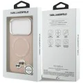 Калъф за iPhone 17 Pro Max - Karl Lagerfeld - Leather с щифтове Karl & Choupette с MagSafe (KLHMP17XPSMLRKCP) - Розов