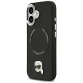 Калъф за iPhone 17 - Karl Lagerfeld - Leather Karl Pin MagSafe (KLHMP17SPSMLRKLK) - Черен