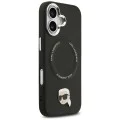 Калъф за iPhone 17 - Karl Lagerfeld - Leather Karl Pin MagSafe (KLHMP17SPSMLRKLK) - Черен