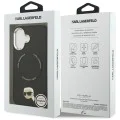 Калъф за iPhone 17 - Karl Lagerfeld - Leather Karl Pin MagSafe (KLHMP17SPSMLRKLK) - Черен