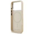 Калъф за iPhone 17 Pro - Karl Lagerfeld - Leather Karl Pin MagSafe (KLHMP17LPSMLRKLE) - Бежов