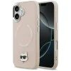 Калъф за iPhone 17 - Karl Lagerfeld - Leather Choupette Pin MagSafe (KLHMP17SPSMLRCHP) - Розов
