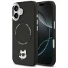 Калъф за iPhone 17 - Karl Lagerfeld - Leather калъф Choupette с щифт MagSafe (KLHMP17SPSMLRCHK) - Черен