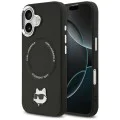 Калъф за iPhone 17 - Karl Lagerfeld - Leather калъф Choupette с щифт MagSafe (KLHMP17SPSMLRCHK) - Черен