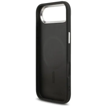 Калъф за iPhone 17 Air - Karl Lagerfeld - Leather Choupette Pin MagSafe (KLHMP17MPSMLRCHK) - Черен