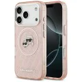 Калъф за iPhone 17 Pro - Karl Lagerfeld - IML Glitter K&C Heads Logo MagSafe (KLHMP17LHMKBKCHOP) - Розов
